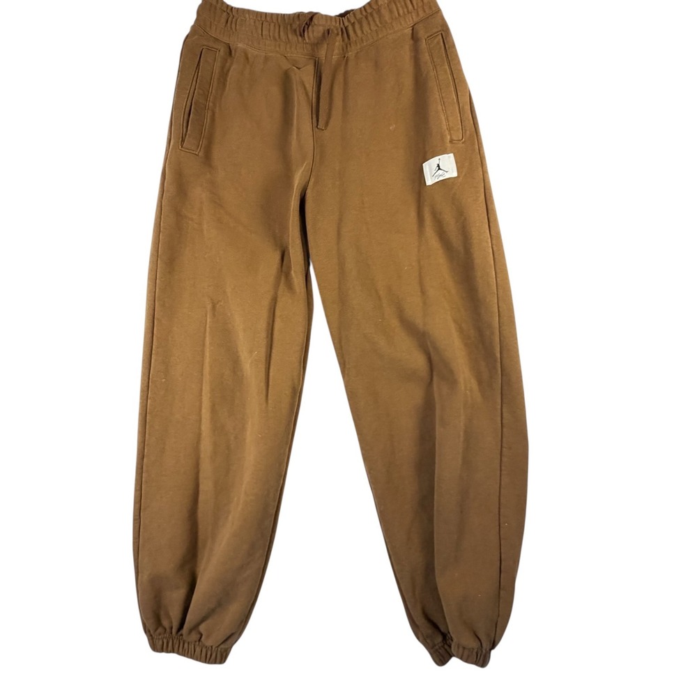 Jordan Flight Fleece Sweatpants Mens Small Brown Excellent DQ4607-385 Loose Fit